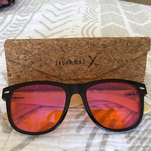 Socorros Amber Sunglasses/ Blue Light Glasses with Cork Case, Unisex